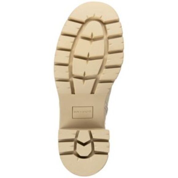 SUN STONE Womens Beige 1" Platform Heel Pull-Tab Veronikaa Toe Chelsea Boot 11 M - Picture 4 of 4